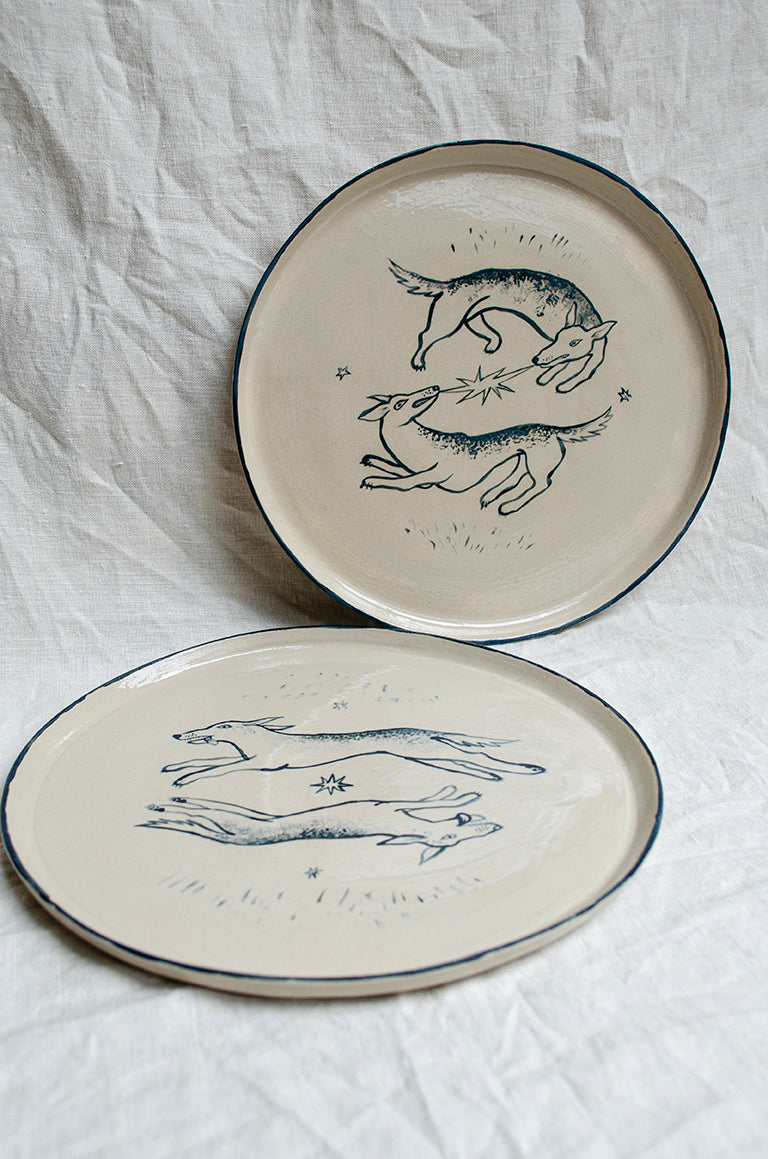 Talerz Śniadaniowy Pieski Dwa ⌀ 24 cm