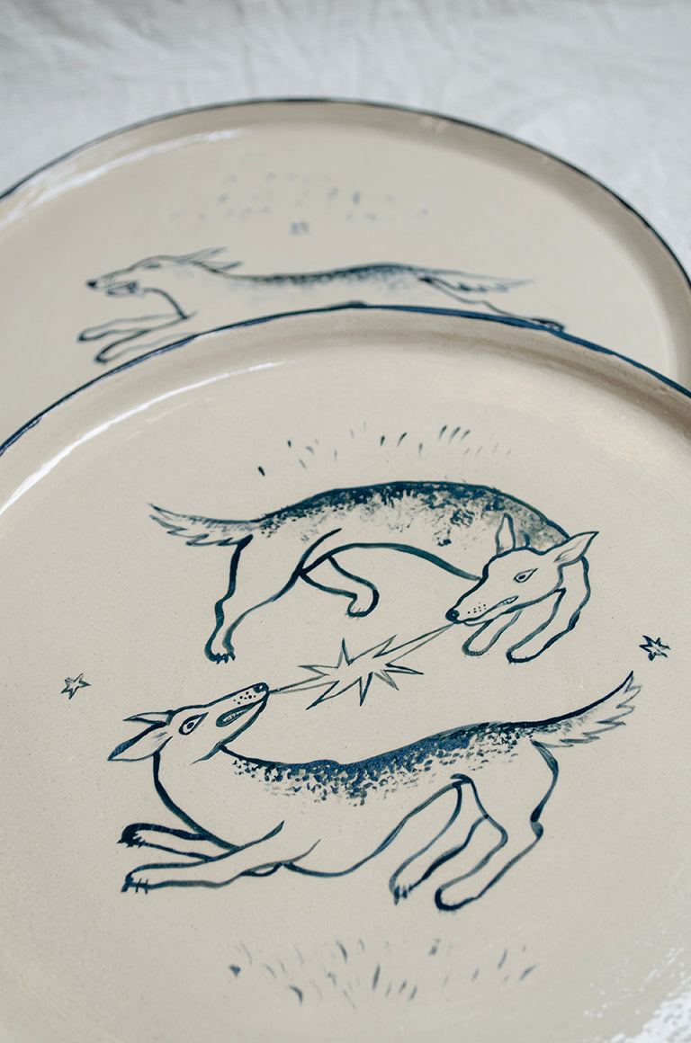 Talerz Śniadaniowy Pieski Dwa ⌀ 24 cm