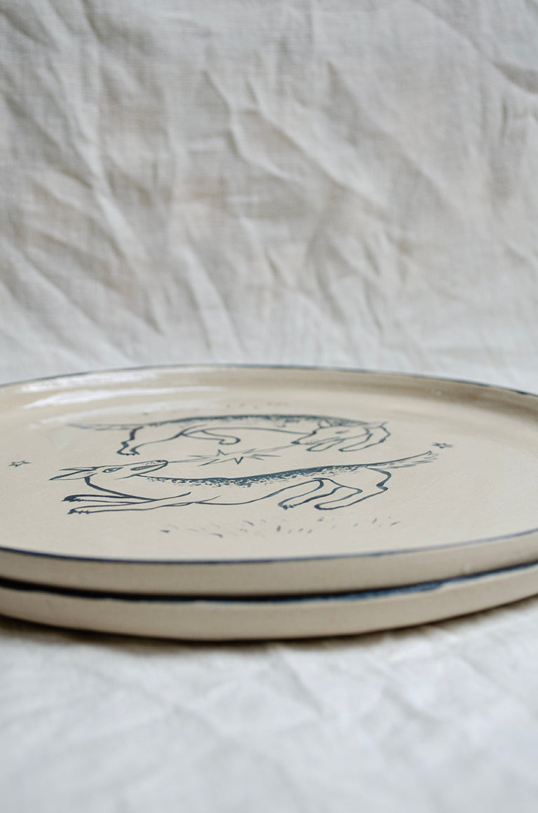 Talerz Śniadaniowy Pieski Dwa ⌀ 24 cm