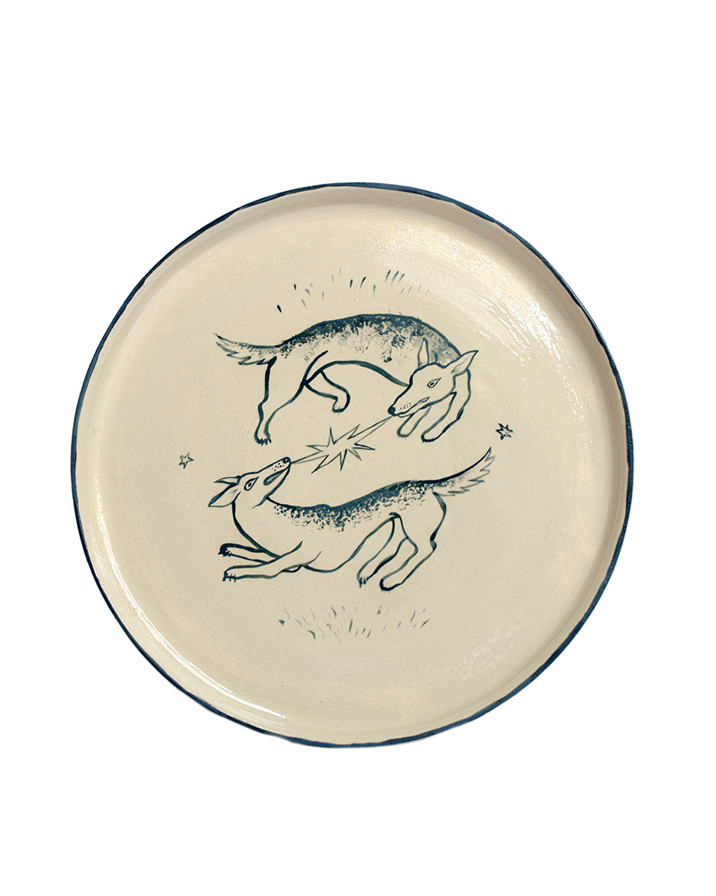 Talerz Śniadaniowy Pieski Dwa ⌀ 24 cm