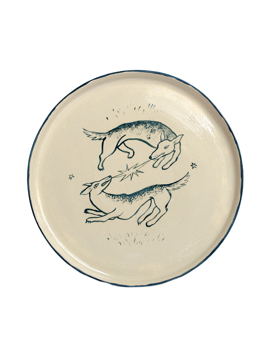 Talerz Śniadaniowy Pieski Dwa ⌀ 24 cm